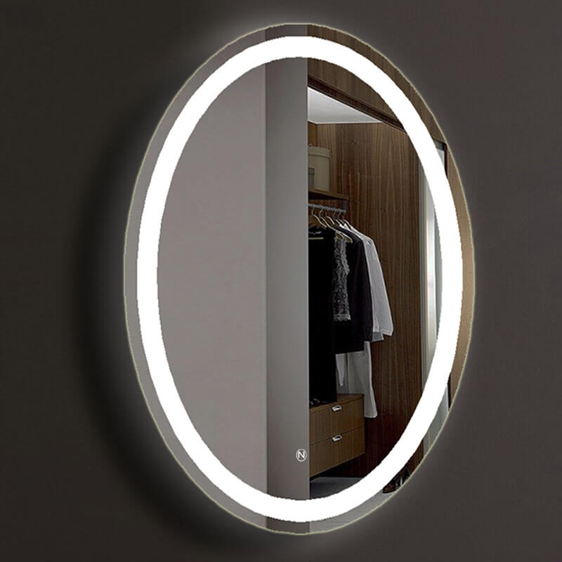Miroir 80x60 cm lumineux Oval, avec éclairage LED,