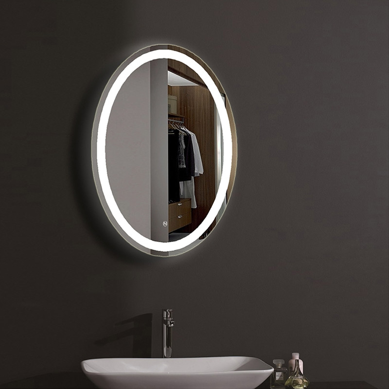 Miroir 80x60 cm lumineux Oval, avec éclairage LED,