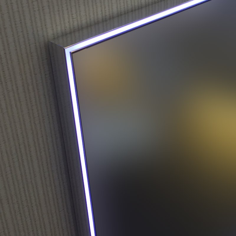 Miroir lumineux LED salle de bain, anti-buée, 60x60 cm, Idlight Edge