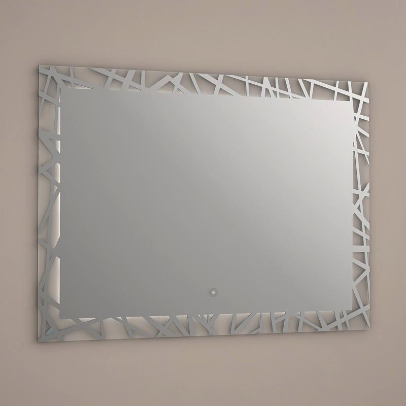 Miroir lumineux LED salle de bain, anti-buée, 80x60 cm, Idlight Zen