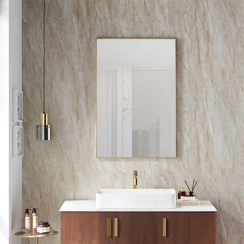 Miroir rectangulaire l.60 x H.80 cm en métal finition laiton, Cuadro 2