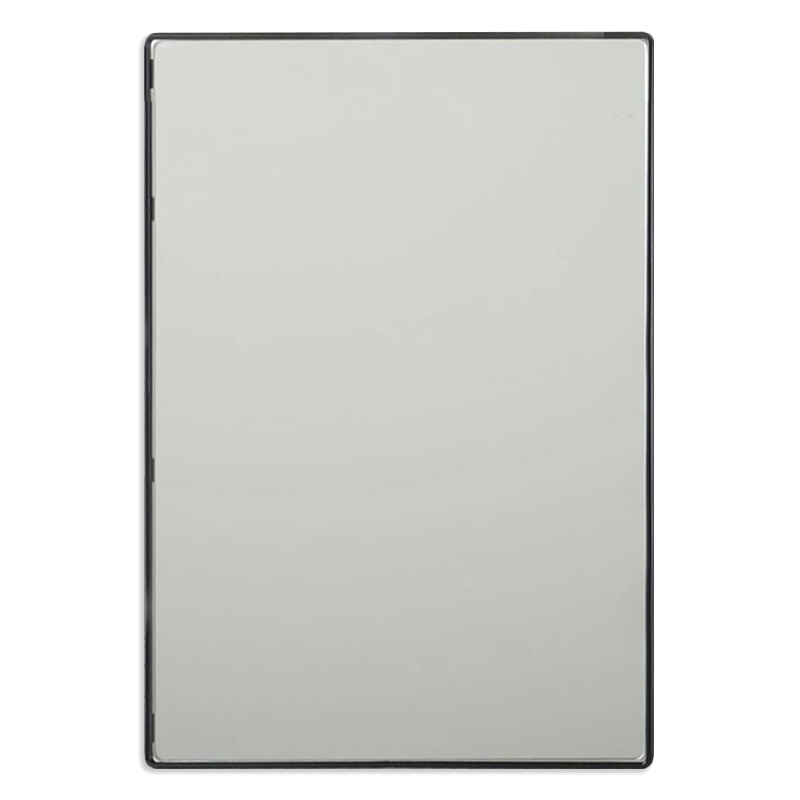 Miroir rectangulaire l.60 x H.80 cm en métal noir mat, Frame