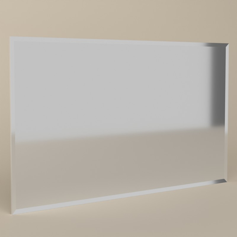 Miroir salle de bain 140x80 cm, biseauté, Reflect