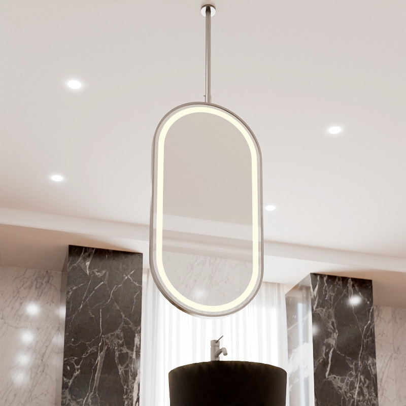 Miroir suspendu Led, Inox brossé 50X100, Châtelet
