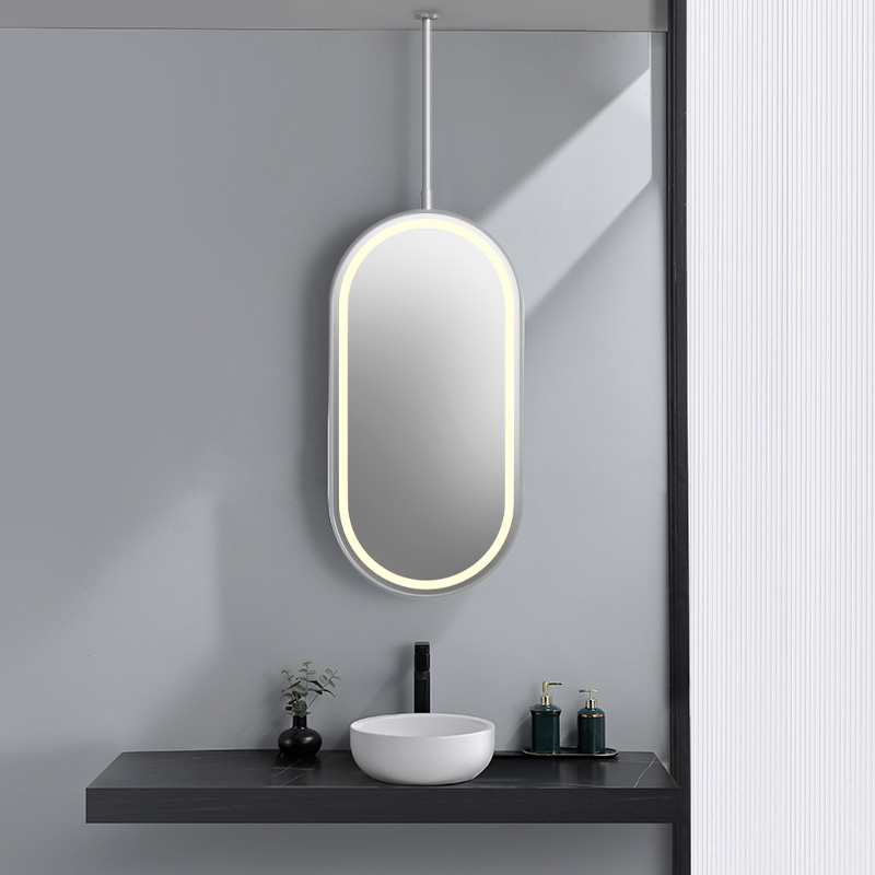 Miroir suspendu Led, Inox brossé 50X100, Châtelet