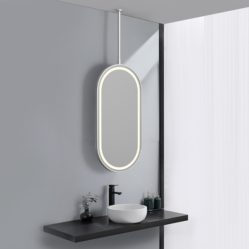 Miroir suspendu Led, Inox brossé 50X100, Châtelet