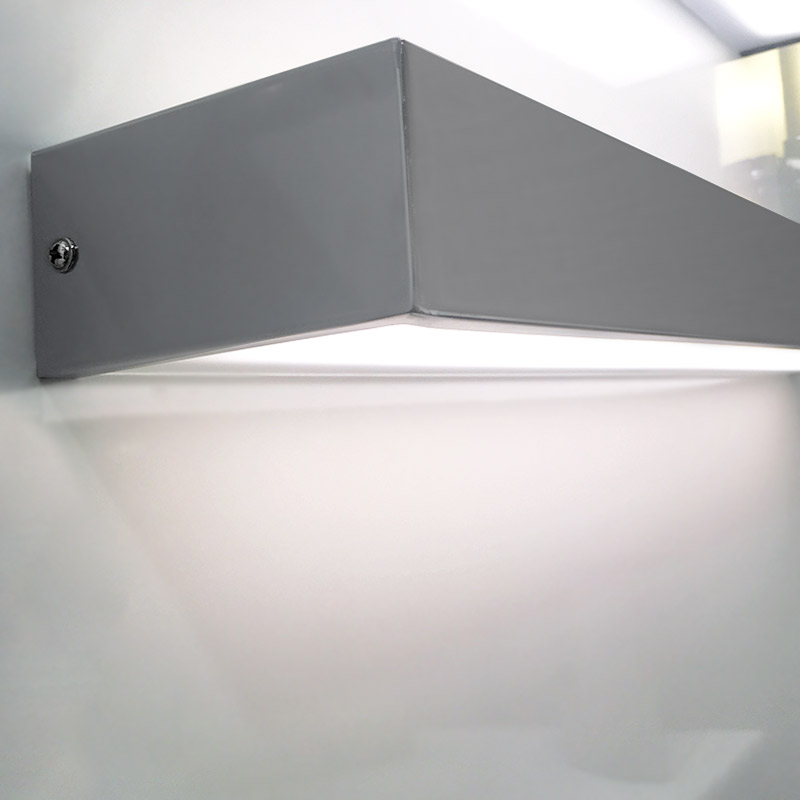 Applique murale salle de bain LED chromée, 40/60/81 cm, Qube