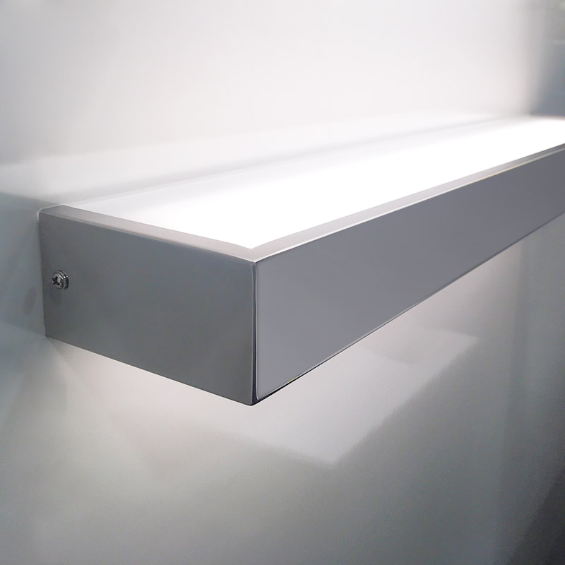 Applique murale salle de bain LED chromée, 40/60/81 cm, Qube