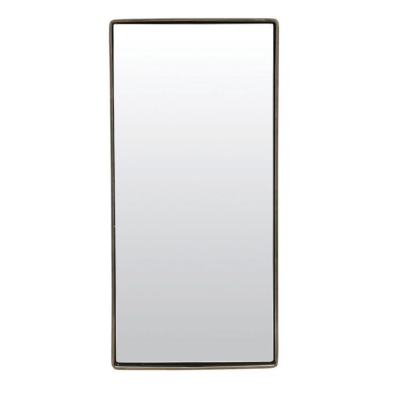 Miroir 55x25 ou 80x35 cm, avec cadre métal argent vieilli, Réflection