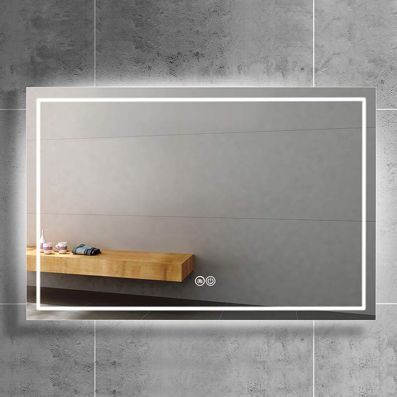 Miroir 80x60, 100x60 ou 120x60 cm biseauté LED, Class