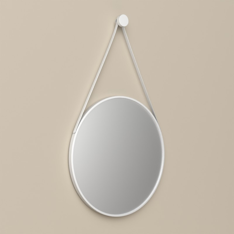 Miroir barbier Ø60 cm blanc , Liana