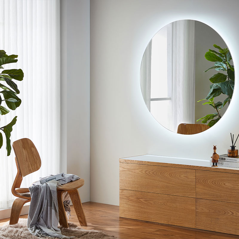 Miroir Ø60 ou Ø80 cm, LED salle de bain rond, Circle 3