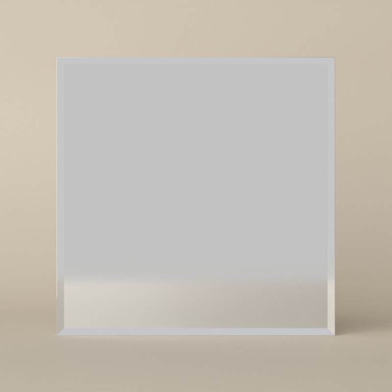 Miroir salle de bain 80x80 cm, biseauté, Reflect