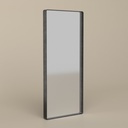 Miroir 55x25 ou 80x35 cm, avec cadre métal argent vieilli, Réflection