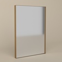 Miroir rectangulaire l.60 x H.80 cm en métal finition laiton, Cuadro 2