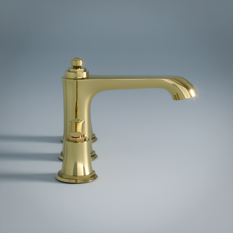 Mélangeur Lavabo 3 trous, doré, Liberty