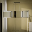 TRIPTYQUE MIROIR BARBIER + LED NOIR MAT