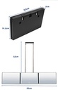 TRIPTYQUE MIROIR BARBIER + LED NOIR MAT