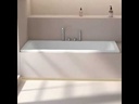 Baignoire encastrable, 170x75 cm, Acrylique, Blanc mat, Pieds inclus, Senetosa