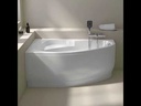 Baignoire d'angle gauche, 150 x 100 cm, Flora