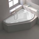 Baignoire d'angle asymétrique droite, 160 x 105 cm, Selena