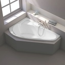 Baignoire d'angle asymétrique gauche, 160 x 105 cm, Selena