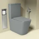 WC à poser, 64x38x83 cm, Gris clair mat, Flavio