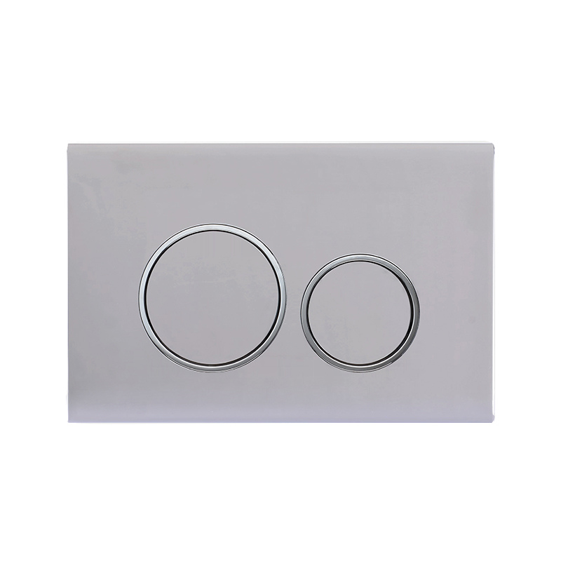 Plaque de déclenchement boutons ronds compatible avec bâti-support Geberit, Chromé