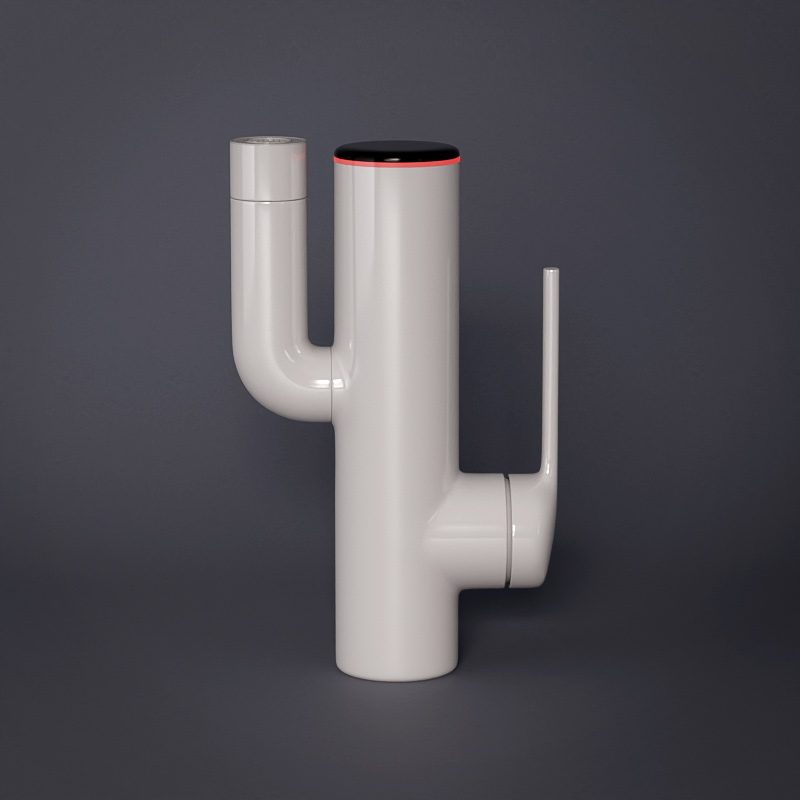 Mitigeur Lavabo Blanc Cactus