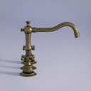 Mélangeur Lavabo 3 trous, finition bronze , Antic