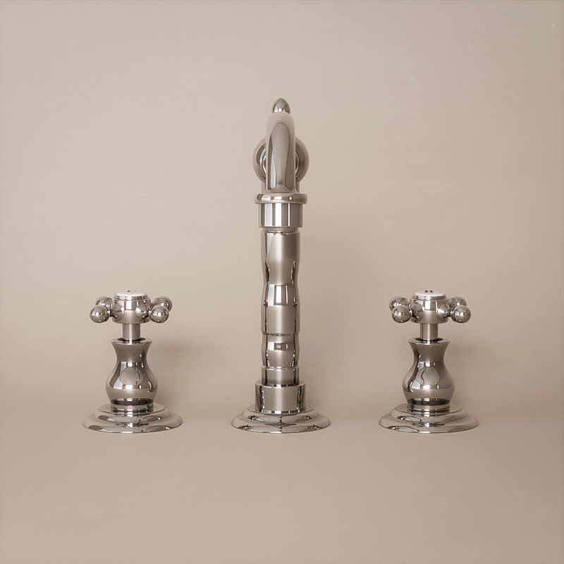 Robinet mélangeur lavabo 3 trous, chromé, Diana 2