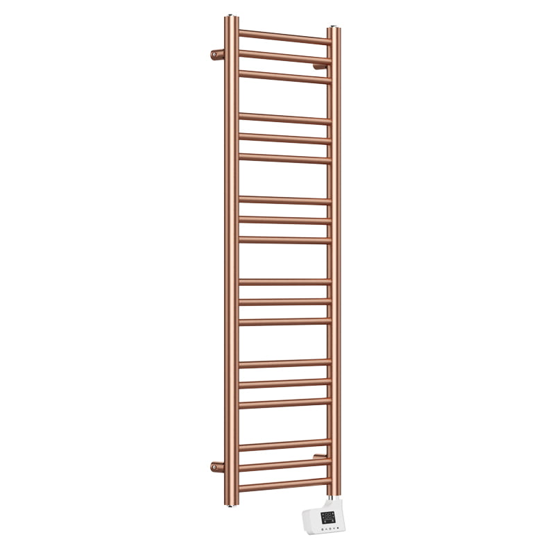 Sèche-serviette électrique, 500W, 40x120x9.2 cm, Doré rose mat, Châtelet