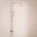 Colonne de douche avec mitigeur mécanique, inox brossé, Steel