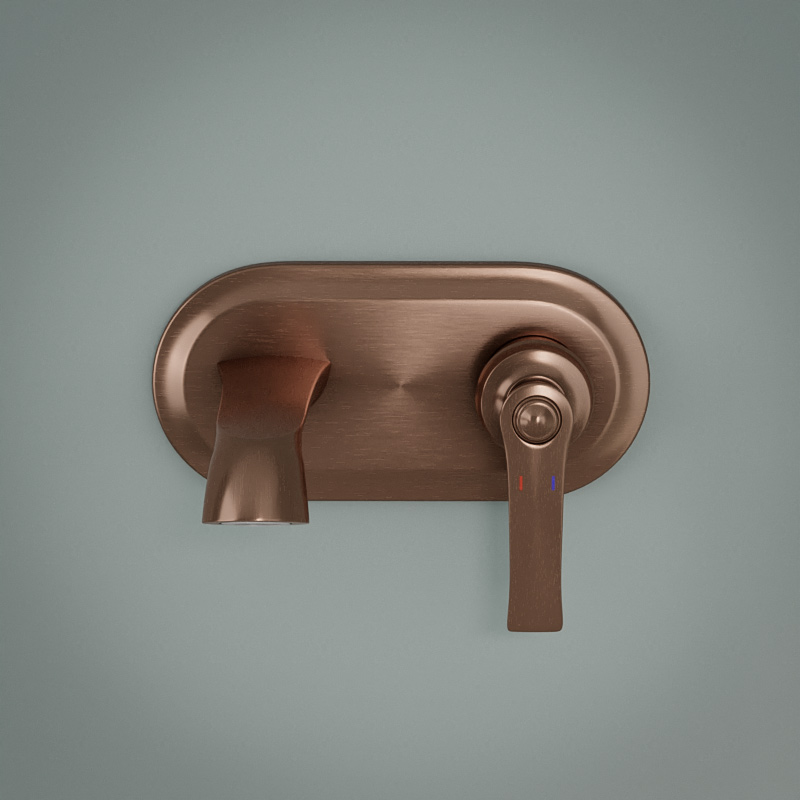 Robinet Mitigeur Lavabo à Encastrer, et sa bonde, traité cuivre, Liberty