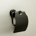 Porte-rouleau avec couvercle noir brossé, Châtelet