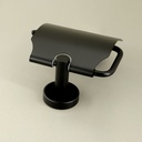 Porte-rouleau avec couvercle noir brossé, Châtelet