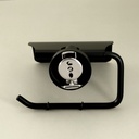 Porte-rouleau avec couvercle noir brossé, Châtelet