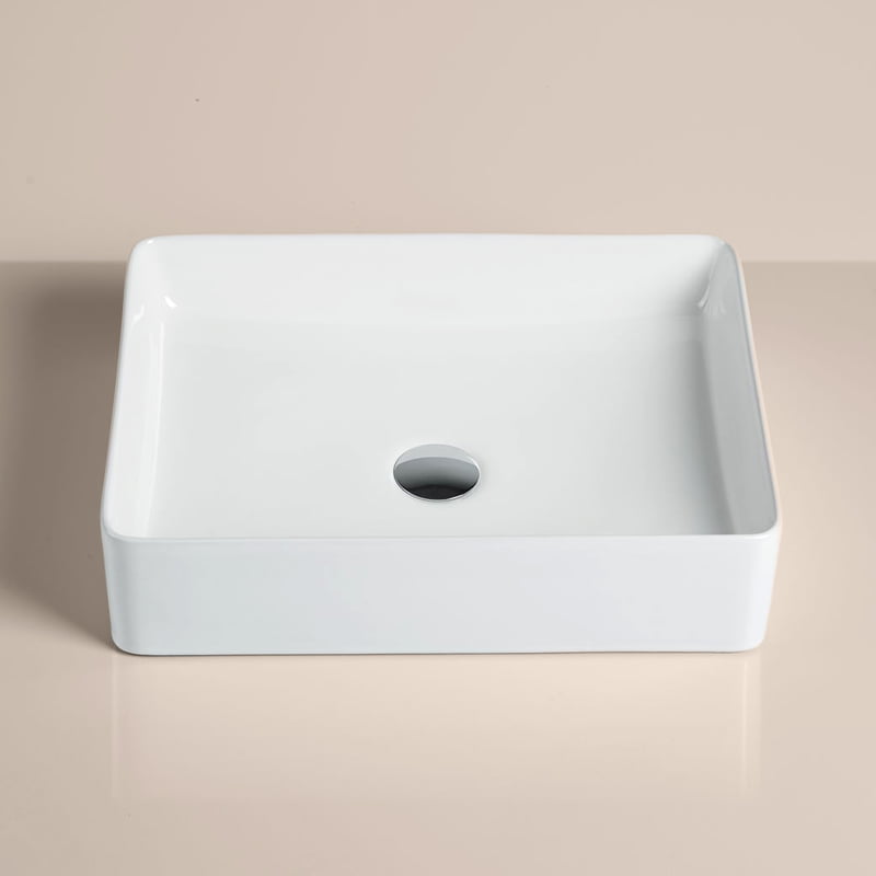 ENORA VASQUE A POSER RONDE 47CMX36CM BLANC BRILLA