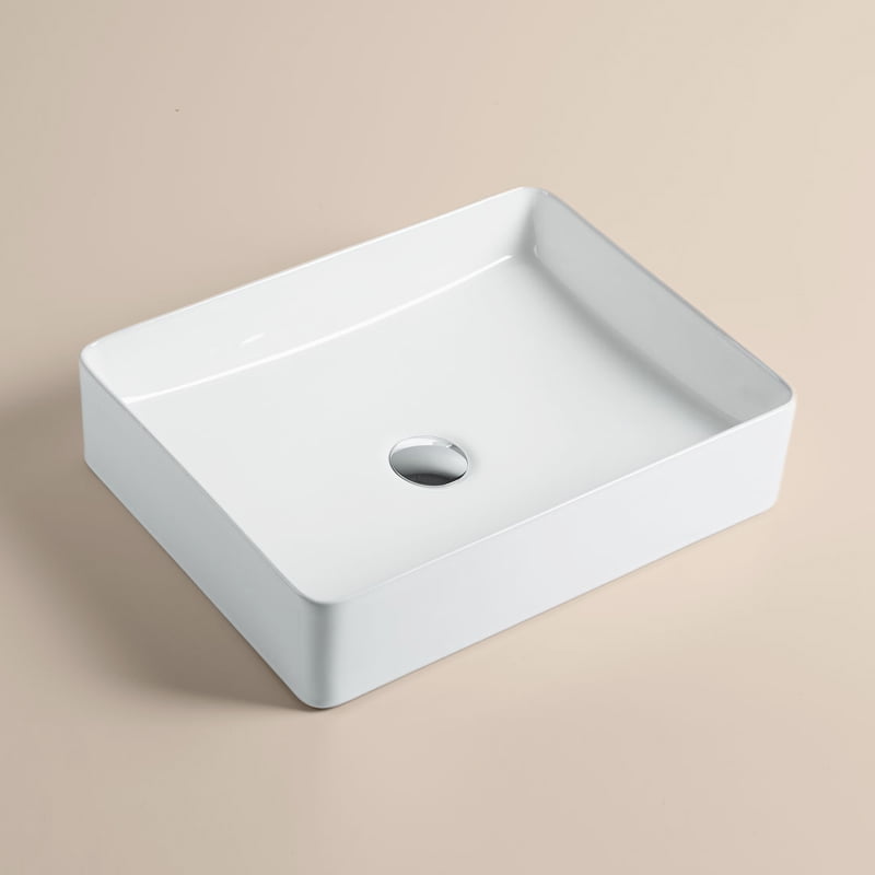 ENORA VASQUE A POSER RONDE 47CMX36CM BLANC BRILLA