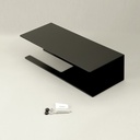 Distributeur de papier avec tablette, noir brossé, Châtelet
