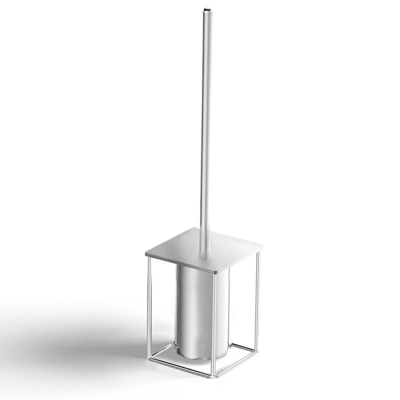 Porte-balayette à poser - Chromé brossé - Infinity elegance
