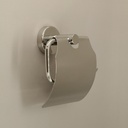Porte-rouleau avec couvercle, chrome, Châtelet