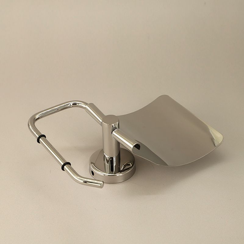Porte-rouleau avec couvercle, chrome, Châtelet