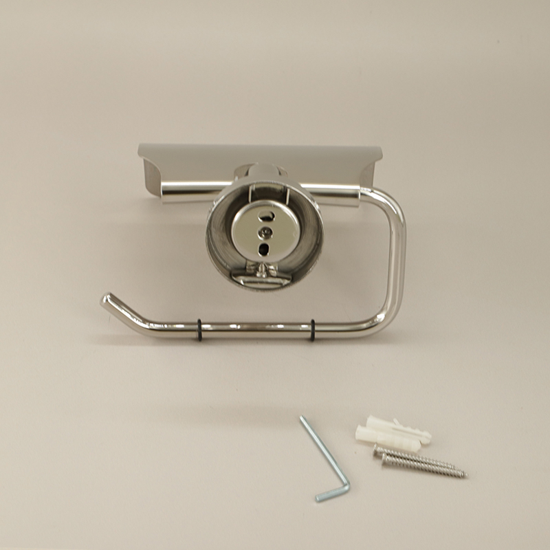 Porte-rouleau avec couvercle, chrome, Châtelet