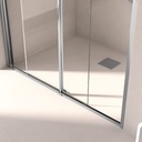 Porte de douche Coulissante de 106.8 à 168.5 cm Chromée, Paro