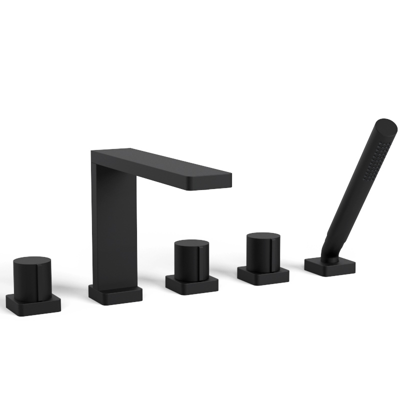 Robinet mélangeur bain-douche de plage noir mat, Carrousel