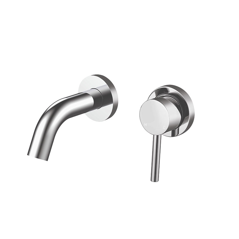 Robinet mitigeur lave-mains encastré en inox chromé, Châtelet III