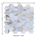 Mosaïque 28.8x29.2x4 Torano, Adhésive, Prix des 4 pièces