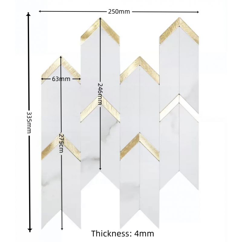 Mosaïque 24x24x4 Crestola, Adhésive, Prix des 4 pièces