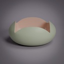 Vasque à poser 46x19cm Rose et vert, Pétale  